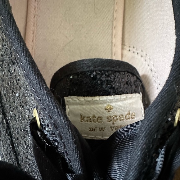 Kate Spade black glitter shoe Size 8 - Picture 2 of 4